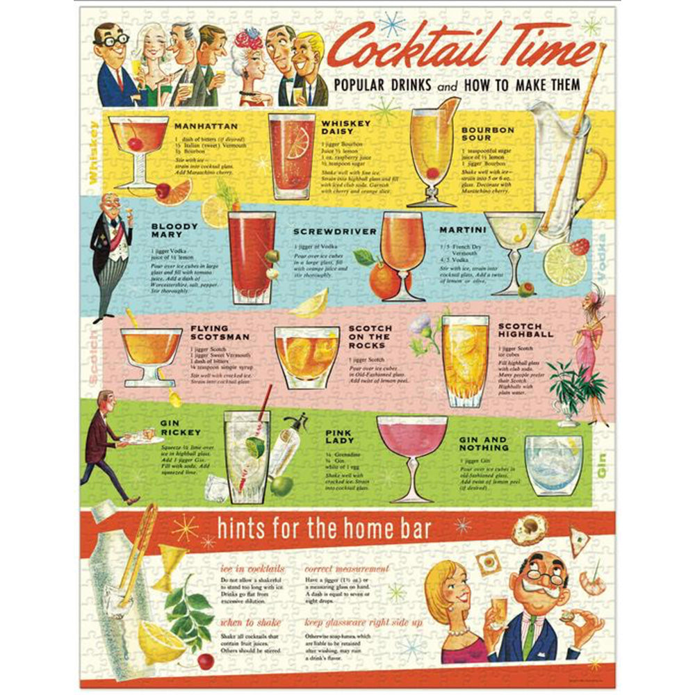 1000 Piece Cocktails Puzzle - Fun Jigsaw Puzzle for Adults & Teens - Perfect for Family Game Nights & Relaxation
