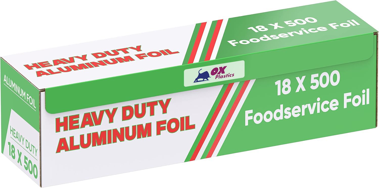 Premium Heavy-Duty Aluminum Foil Roll - Commercial Grade 22 Micron Silver Foil for Cooking, Baking, Grilling & Food Storage | 18