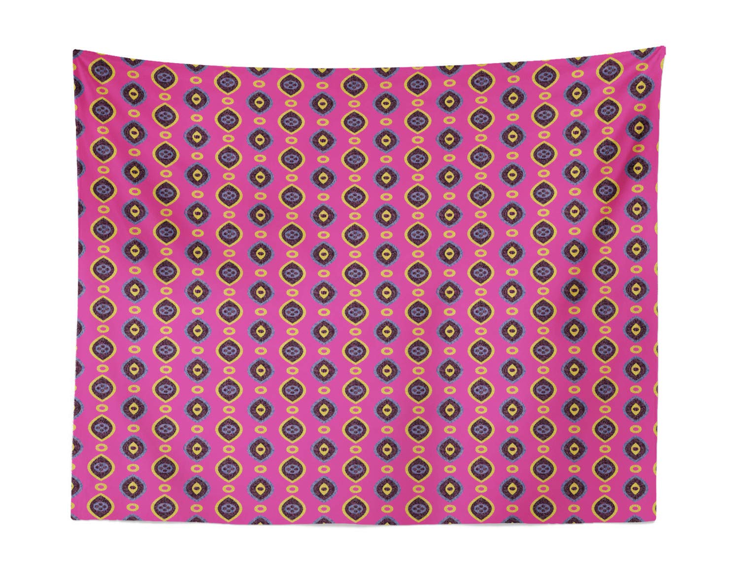 Ambesonne Yellow and Purple Geometric Striped Tapestry - 28