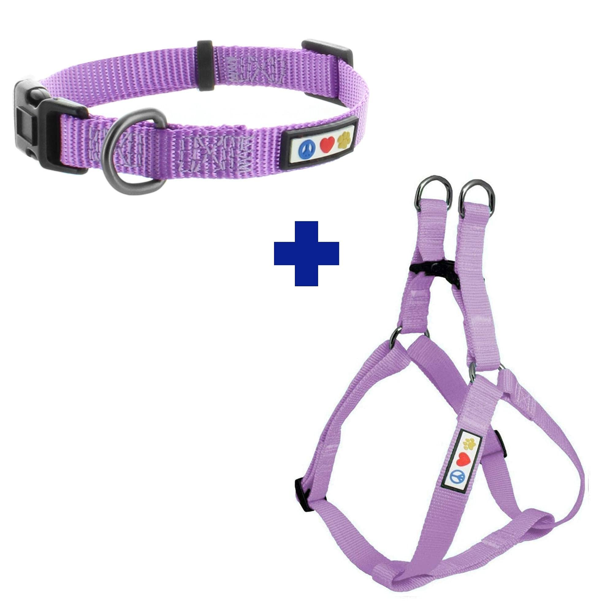 Pawtitas Value Bundle Set - Extra Small Dog Harness & Collar in Orchid | Perfect for Small Breed Puppies, Walking & Training | Durable & Comfortable Pet Accessories