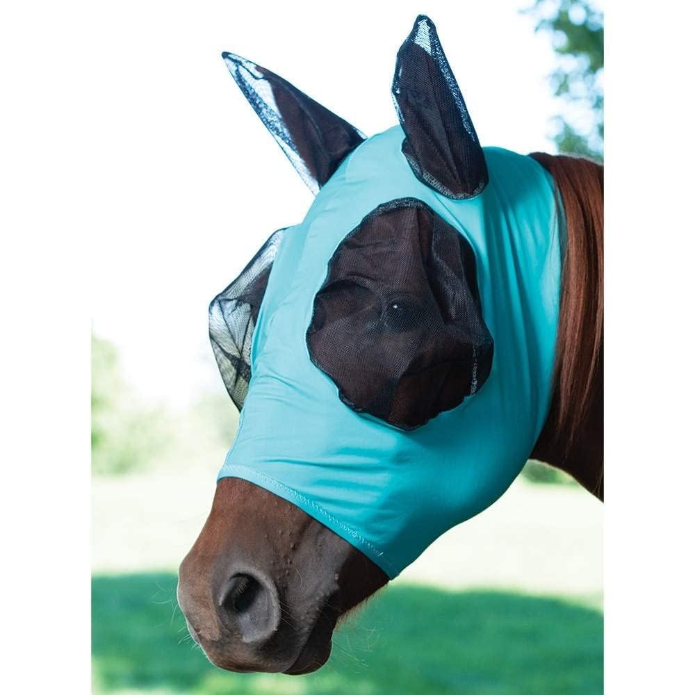 CoolAid Horse Fly Mask with Ears - Small/Medium/Large Sizes for Riding & Stable Protection