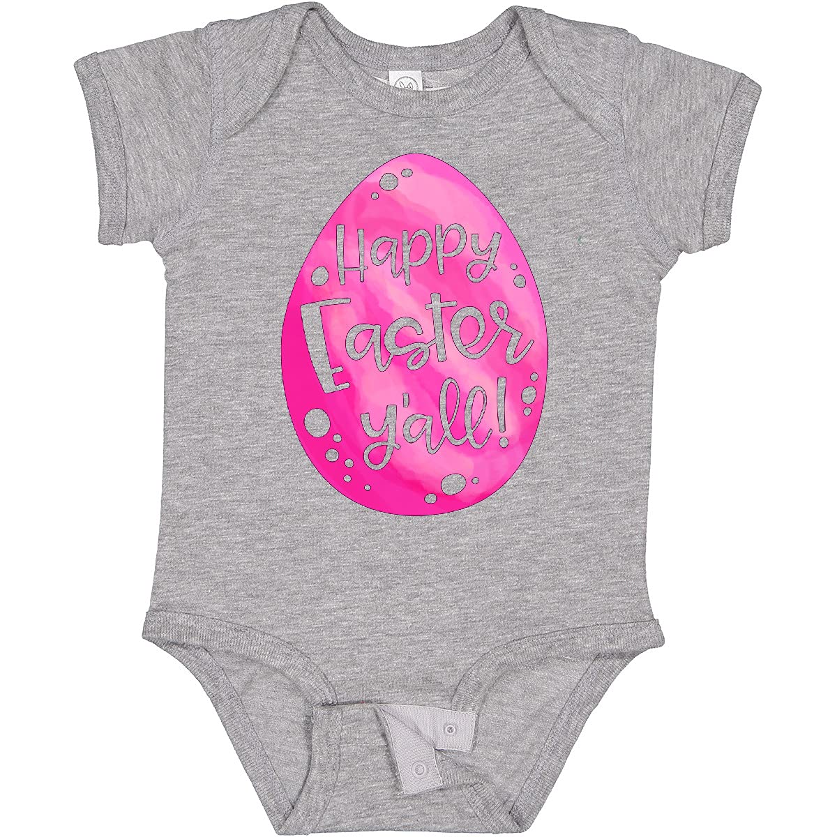 Inktastic Happy Easter Y'all Pink Easter Egg Baby Bodysuit - Cute Easter Outfit for Infants & Toddlers - Perfect for Easter Photos, Family Gatherings & Spring Celebrations