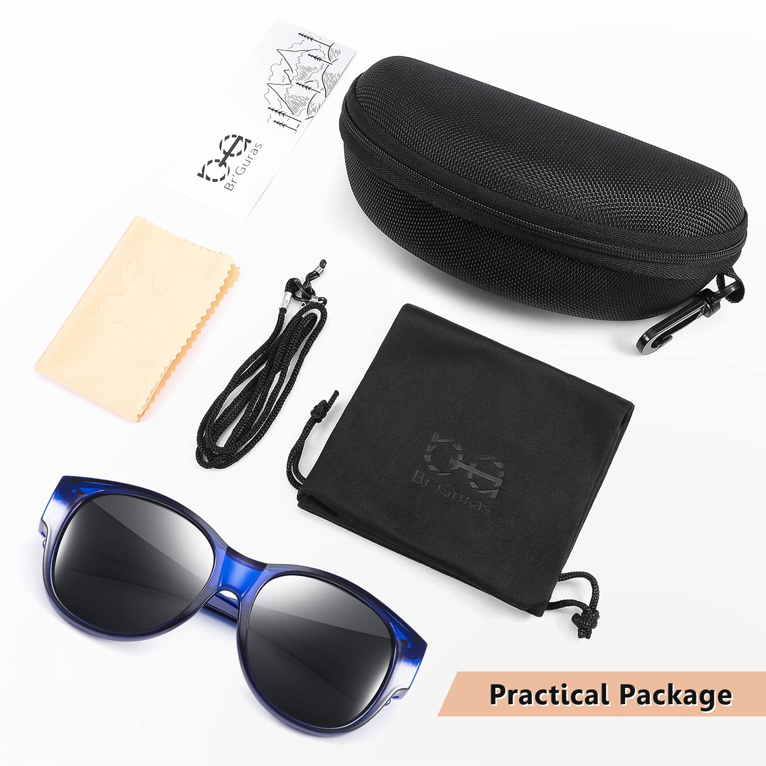 Polarized Oversized Sunglasses Over Glasses for Men & Women - Driving & Outdoor