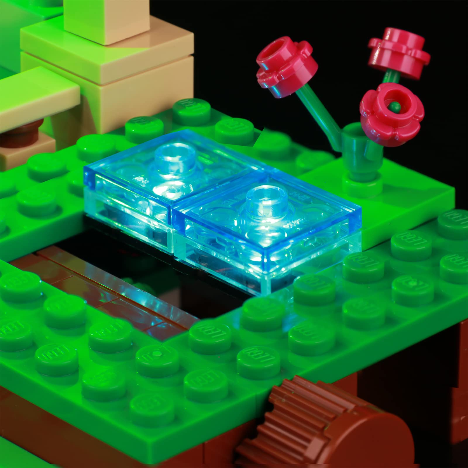 BrickBling LED Light Kit for Lego Minecraft The Red Barn 21187 - DIY Lighting Set for Lego Buildings | Enhance Your Minecraft Barn Display & Nighttime Play