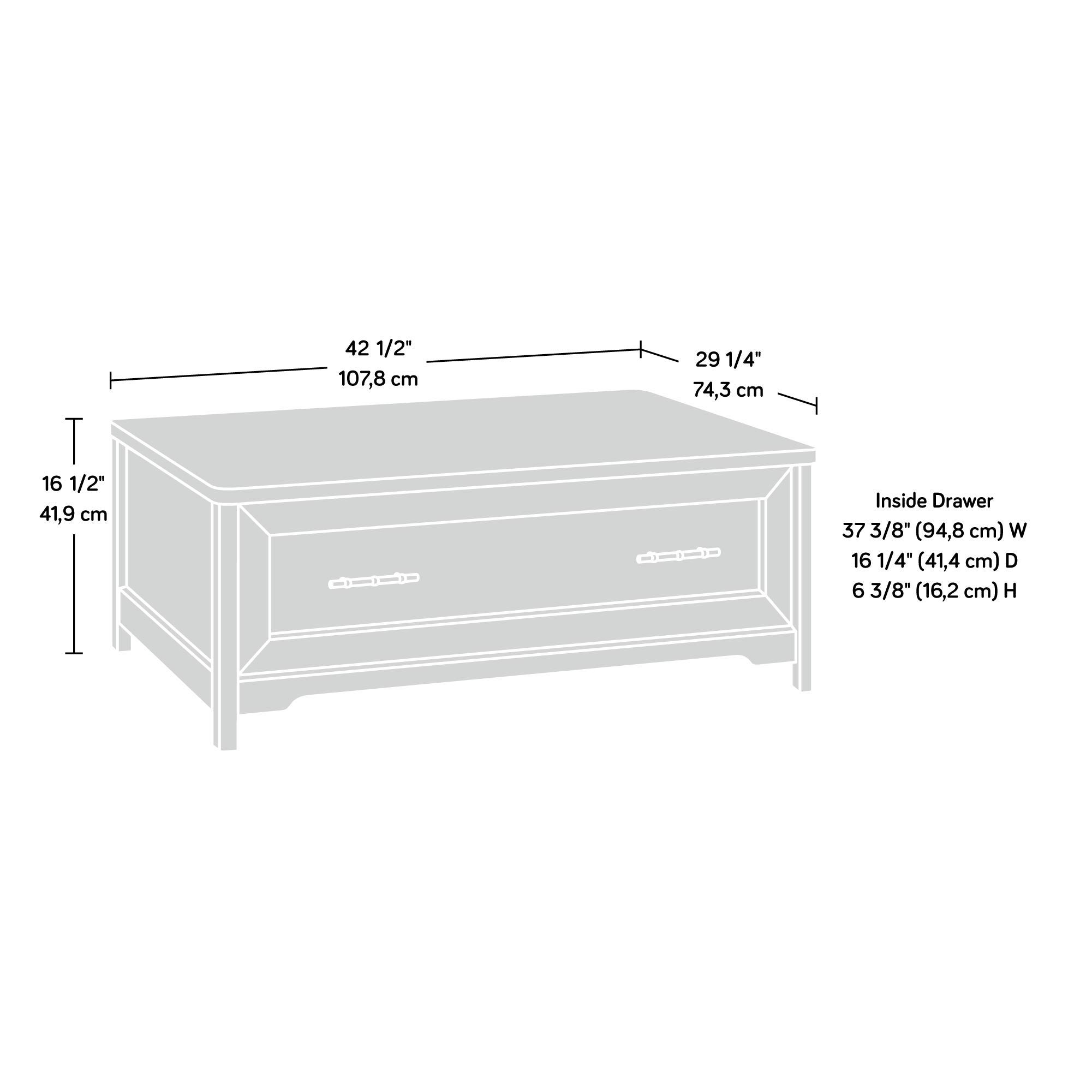 Sauder Coral Cape Coffee Table - Stylish Mango Finish for Living Room, Lounge & Home Decor | Modern Side Table for Sofa, Couch & Furniture