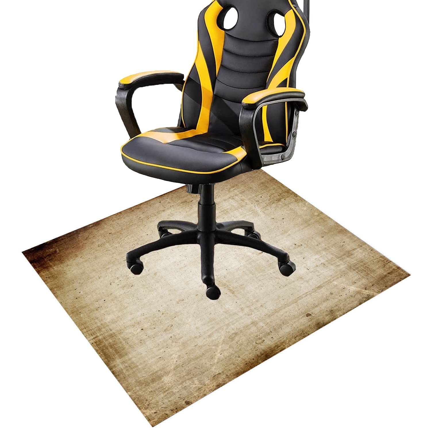 Premium Office Chair Mat for Gaming & Workspace - 90x140cm Hard Floor Protector, Non-Slip Rug Pad, Multi-Purpose Desk Accessory (Black) - Perfect for Home Office, PC Gaming Setup & Carpet Protection