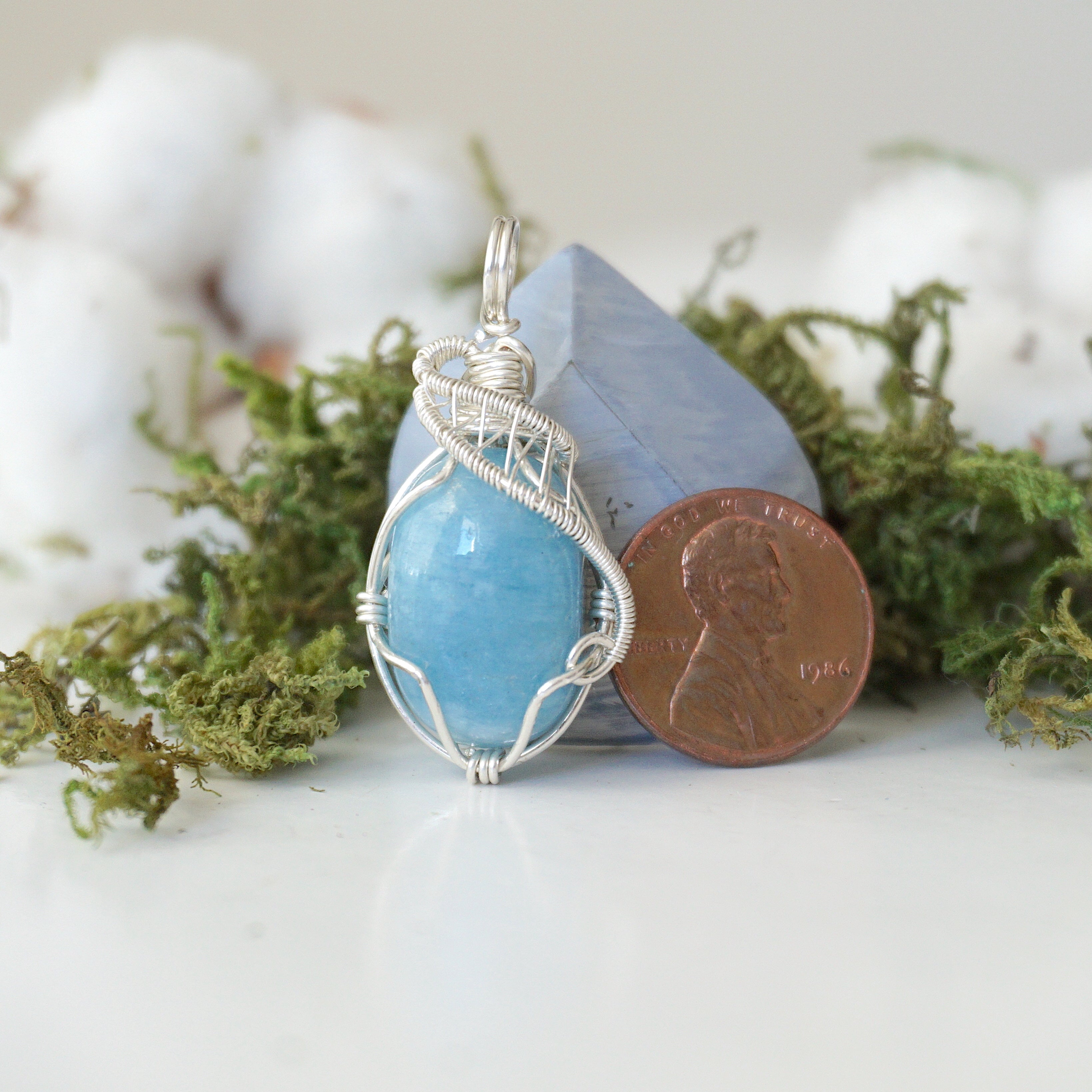 Genuine Aquamarine Necklace - 925 Sterling Silver Pendant Jewelry for Women, Perfect for Birthdays, Anniversaries & Everyday Elegance