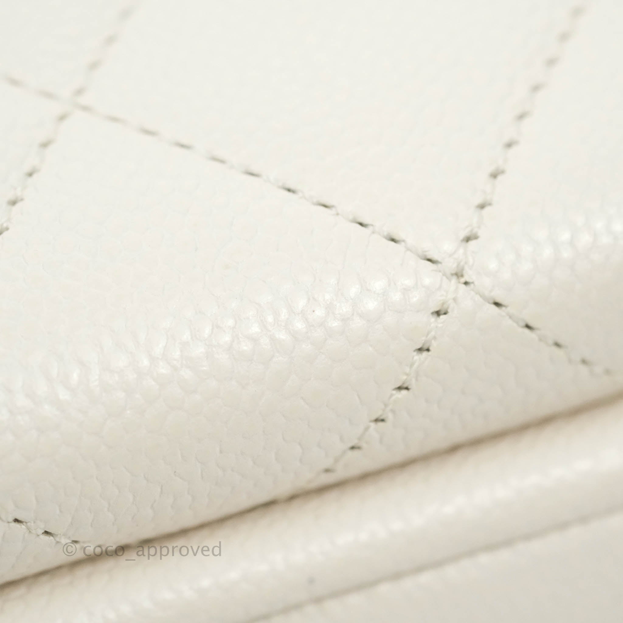 Chanel Business Affinity Drawstring Bucket Bag in White Caviar Leather with Gold Hardware - Perfect for Work, Travel & Everyday Luxury