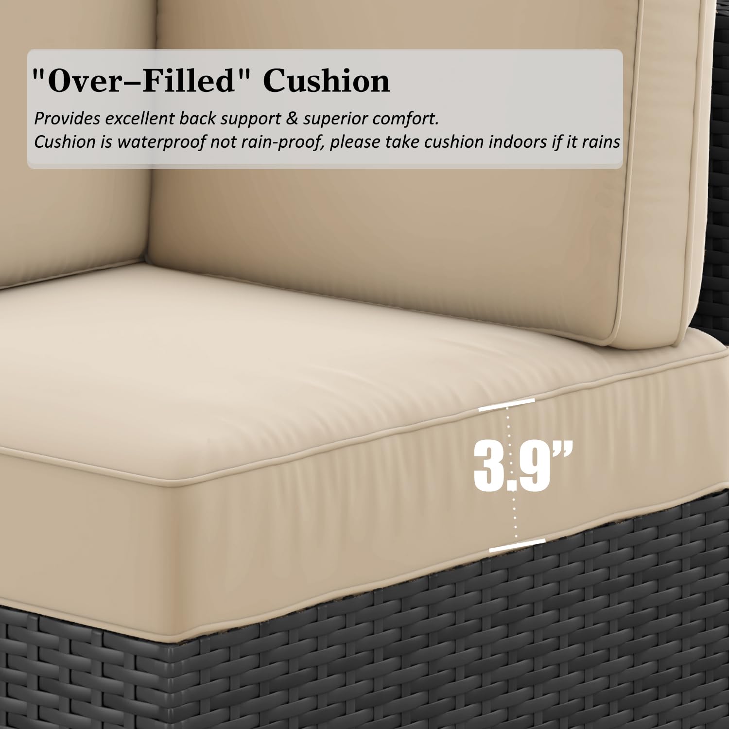 LayinSun 7-Piece Outdoor Patio Furniture Set with 44