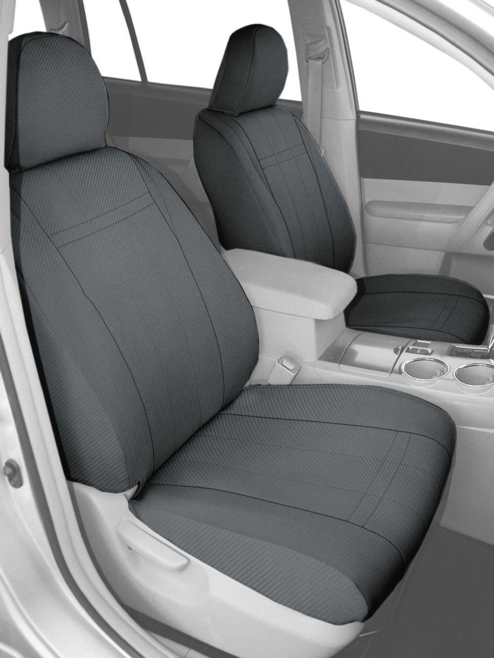 Premium Carbon Fiber Seat Covers for 2015-2017 Toyota Sienna - Front Bucket Seats with Charcoal Insert & Trim | Waterproof & Anti-Slip Protection | Perfect for Daily Commute, Road Trips & Family Travel