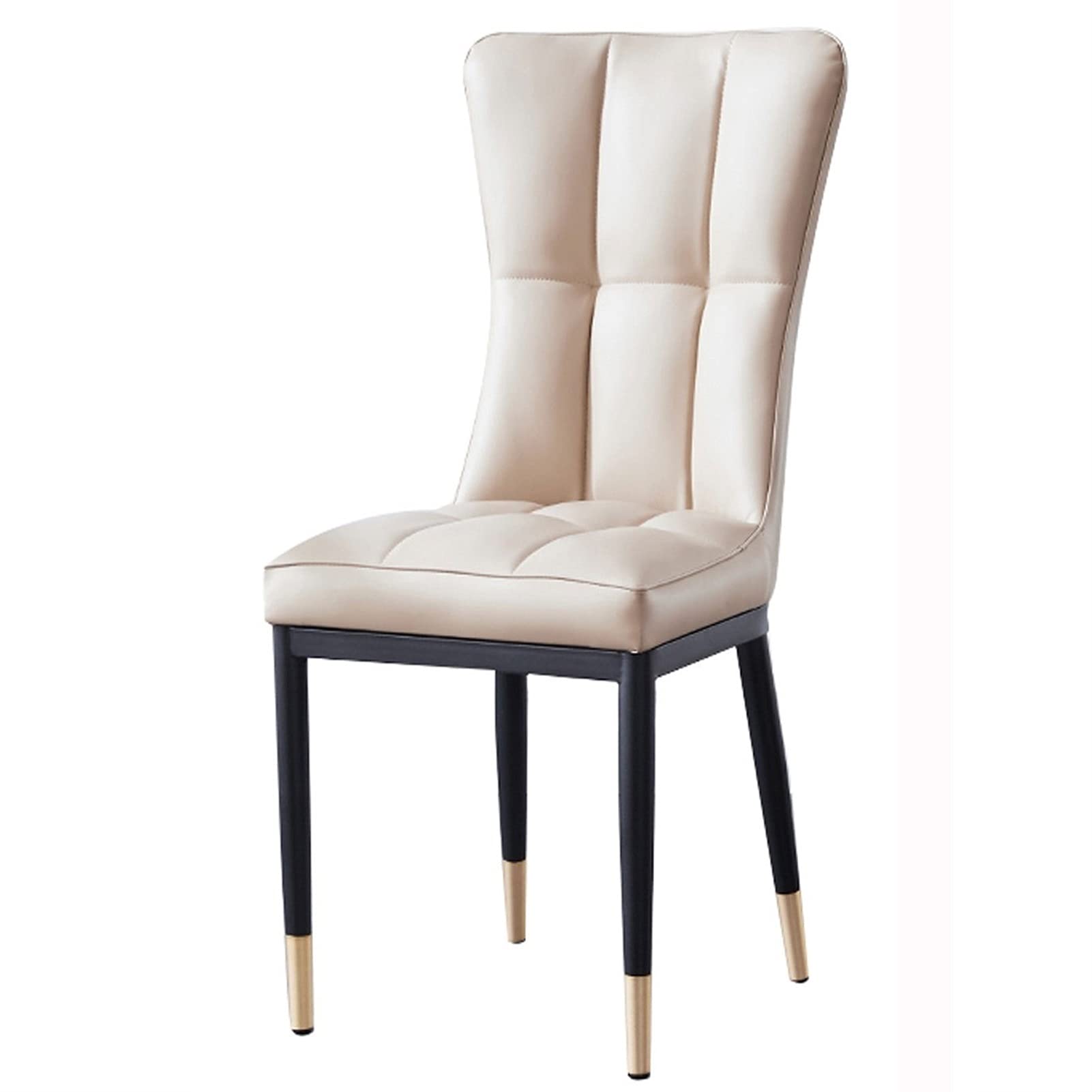 WLZWZ Modern Kitchen Dining Chairs - Matte Leather Upholstered Side Chairs with Metal Legs - Mid Century Design for Kitchen, Dining Room, Bedroom & Living Room - Perfect for Home Decor & Entertaining Guests