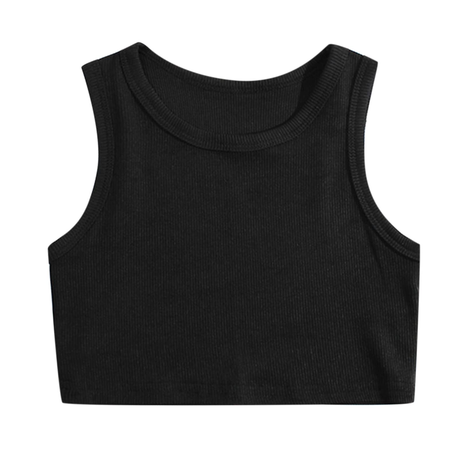 Girls Dance Tank Top - Toddler Racerback Crop Top Sleeveless Athletic Shirt for Ballet, Gymnastics & Sports Performance | Breathable Comfort Fit for Active Kids
