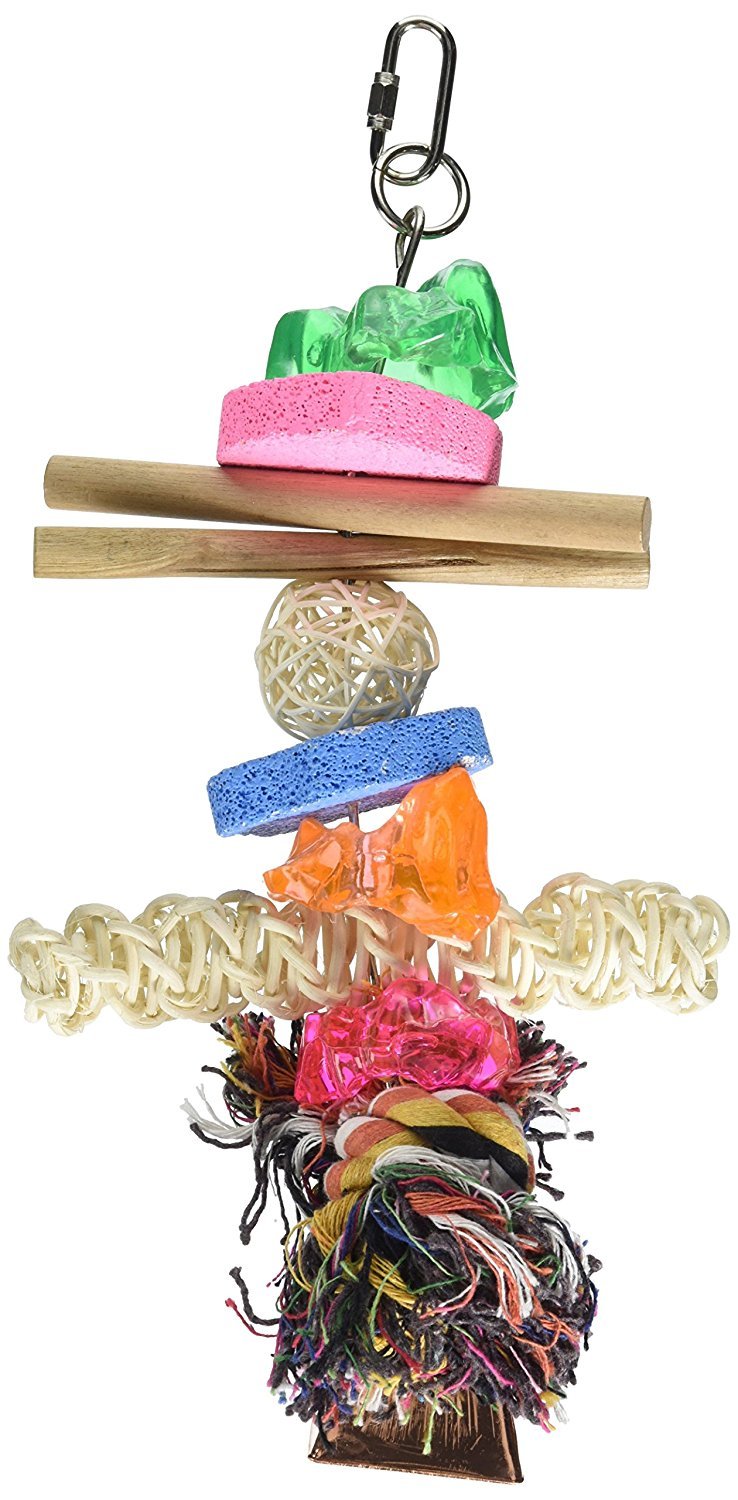 Penn-Plax Combo Kabob Bird Toys - Colorful Chewable Foraging Toy for Parrots, Cockatiels & Small Birds - Perfect for Cage Enrichment & Mental Stimulation