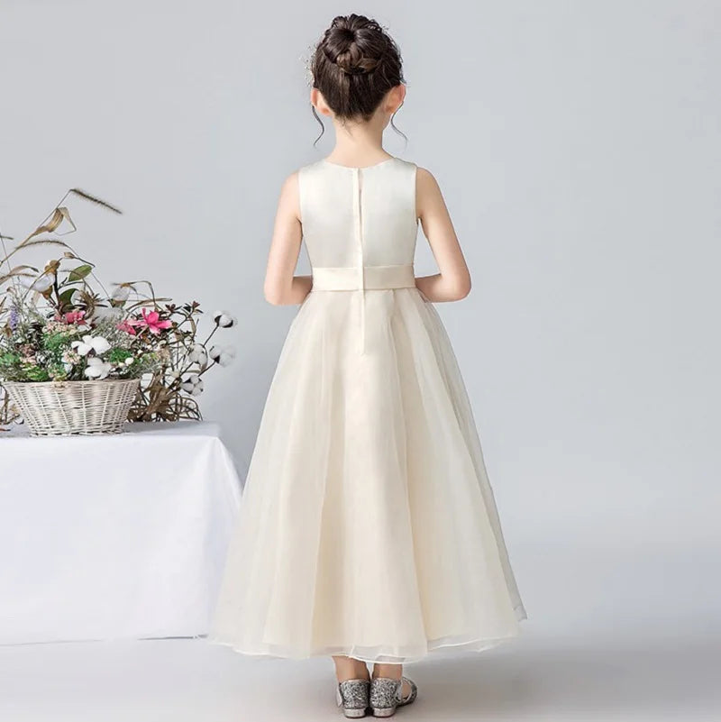 Elegant Cap Sleeve Princess Pageant Dress for Wedding, Birthday Party, Junior Bridesmaid | Perfect for Formal Events, Prom, Quinceañera & Special Occasions