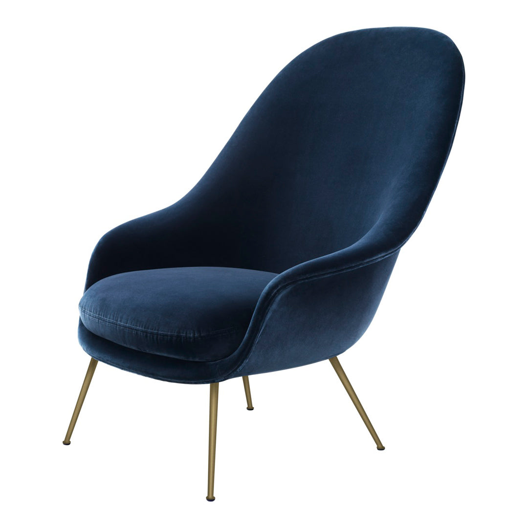 Bat Lounge Chair - High Back Ergonomic Design with Conic Base for Living Room, Bedroom, or Office Relaxation
