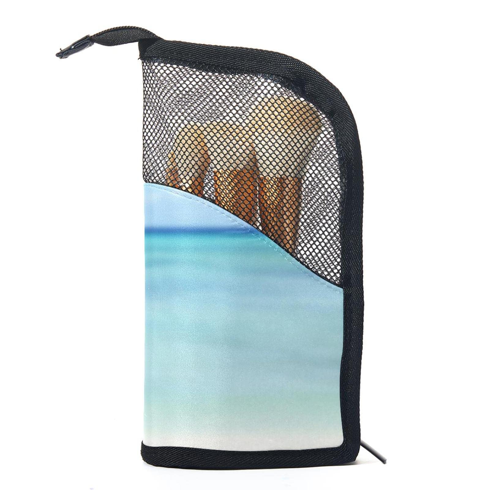 12-Piece Makeup Brush Organizer Bag with Portable Holder Case | Starfish Sand Beach Slippers for Women | Perfect for Travel & Beach Vacations