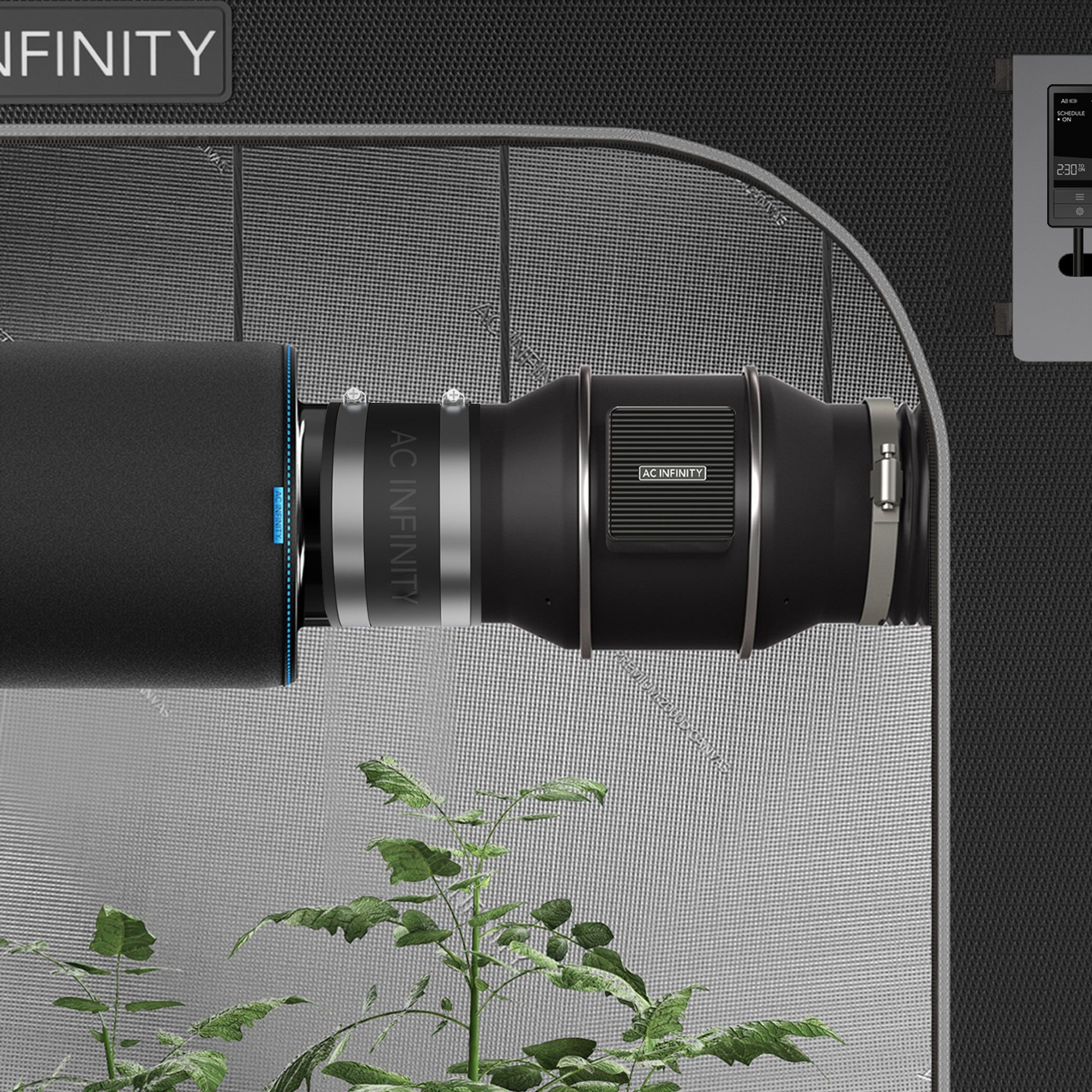 AC Infinity 6 Inch Quiet Inline Duct Fan with Noise Reduction Clamp - Perfect for Grow Tents, Hydroponics & Home Ventilation Systems