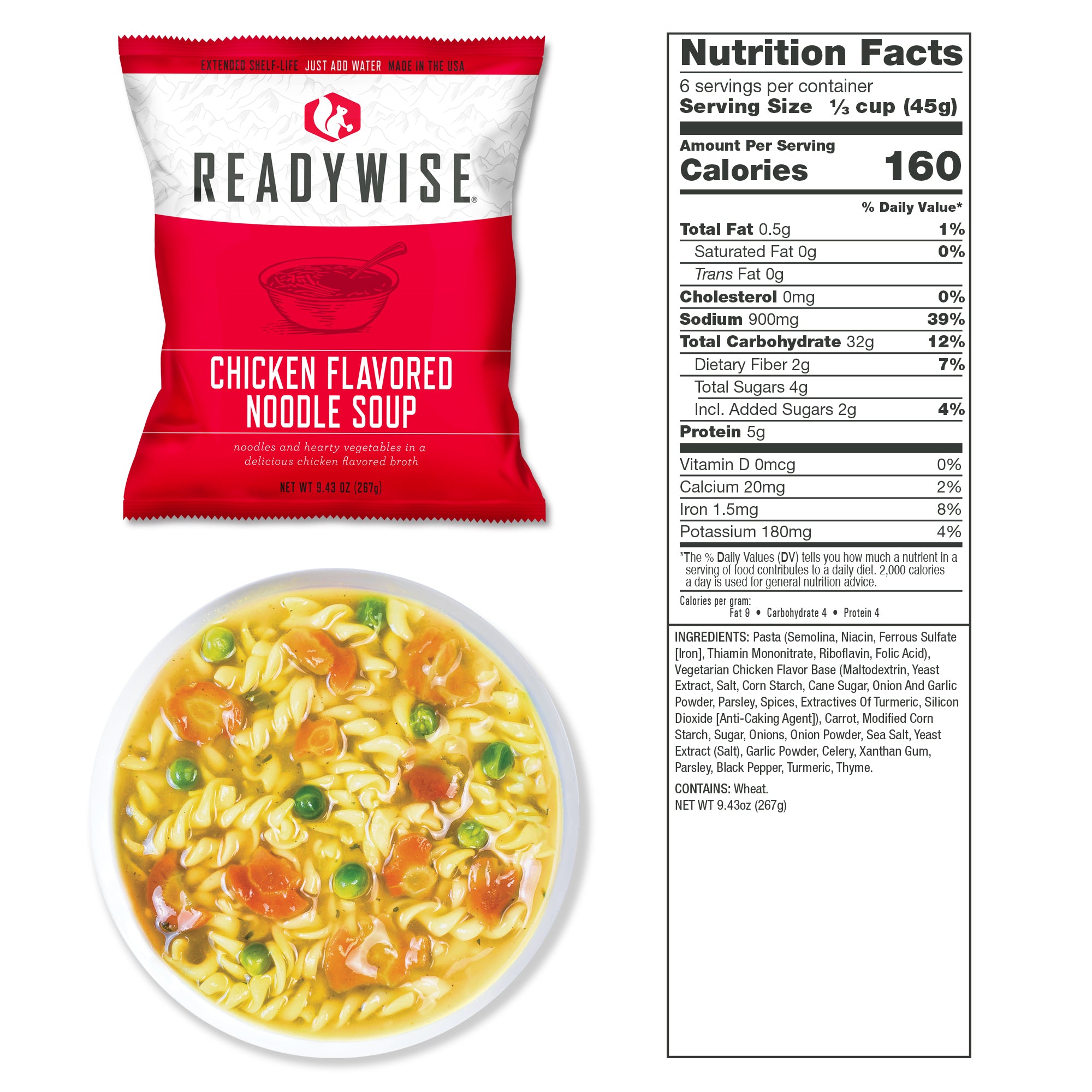 ReadyWise 1080 Serving Emergency Food Supply - 25-Year Shelf Life Survival Food Kit for Camping, Hiking & Disaster Preparedness