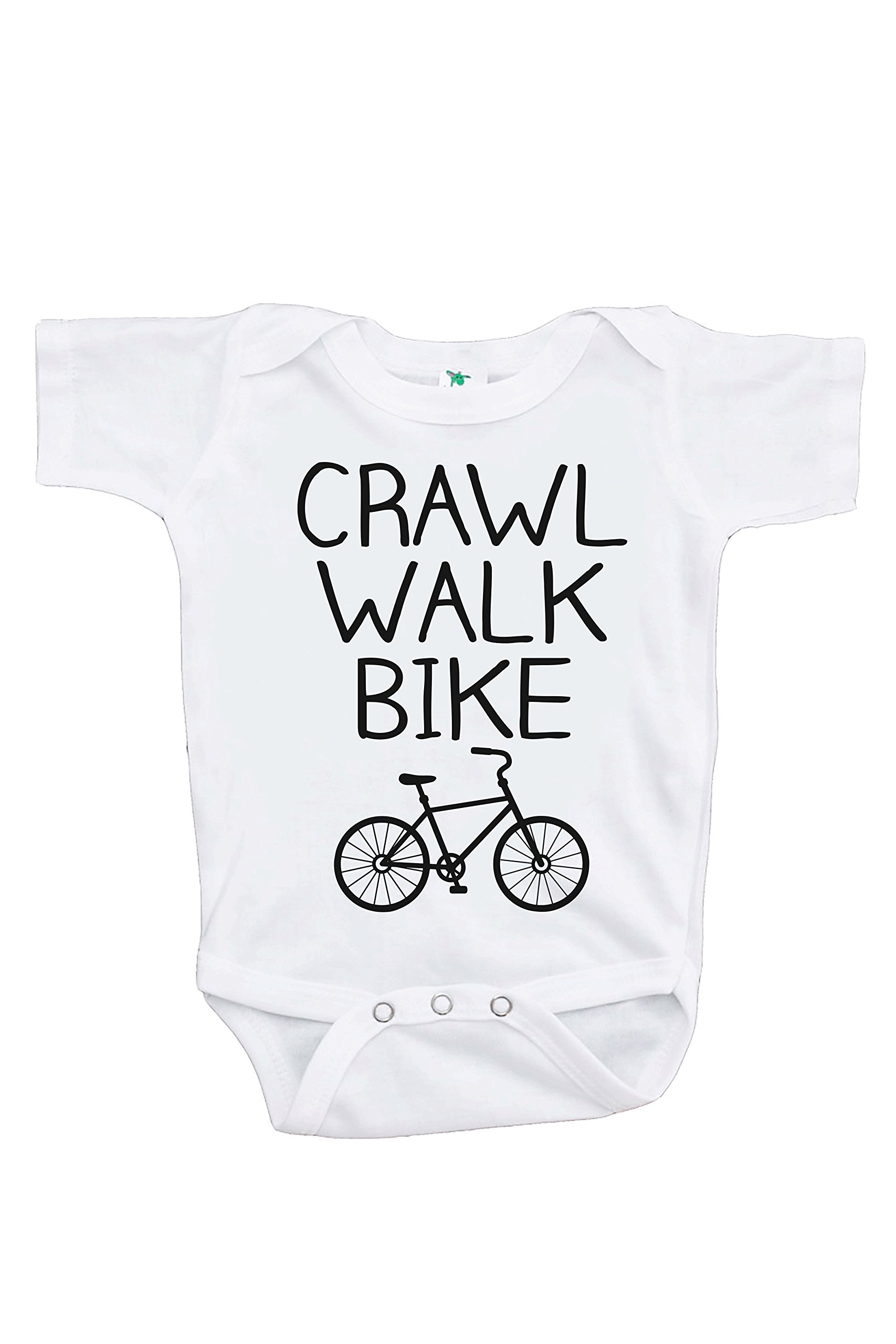 7 ate 9 Apparel Kids Crawl Walk Bike One-Piece Romper - Soft Cotton Baby Jumpsuit for Crawling, Walking & Biking - Perfect for Playtime, Outdoor Adventures & Family Photos