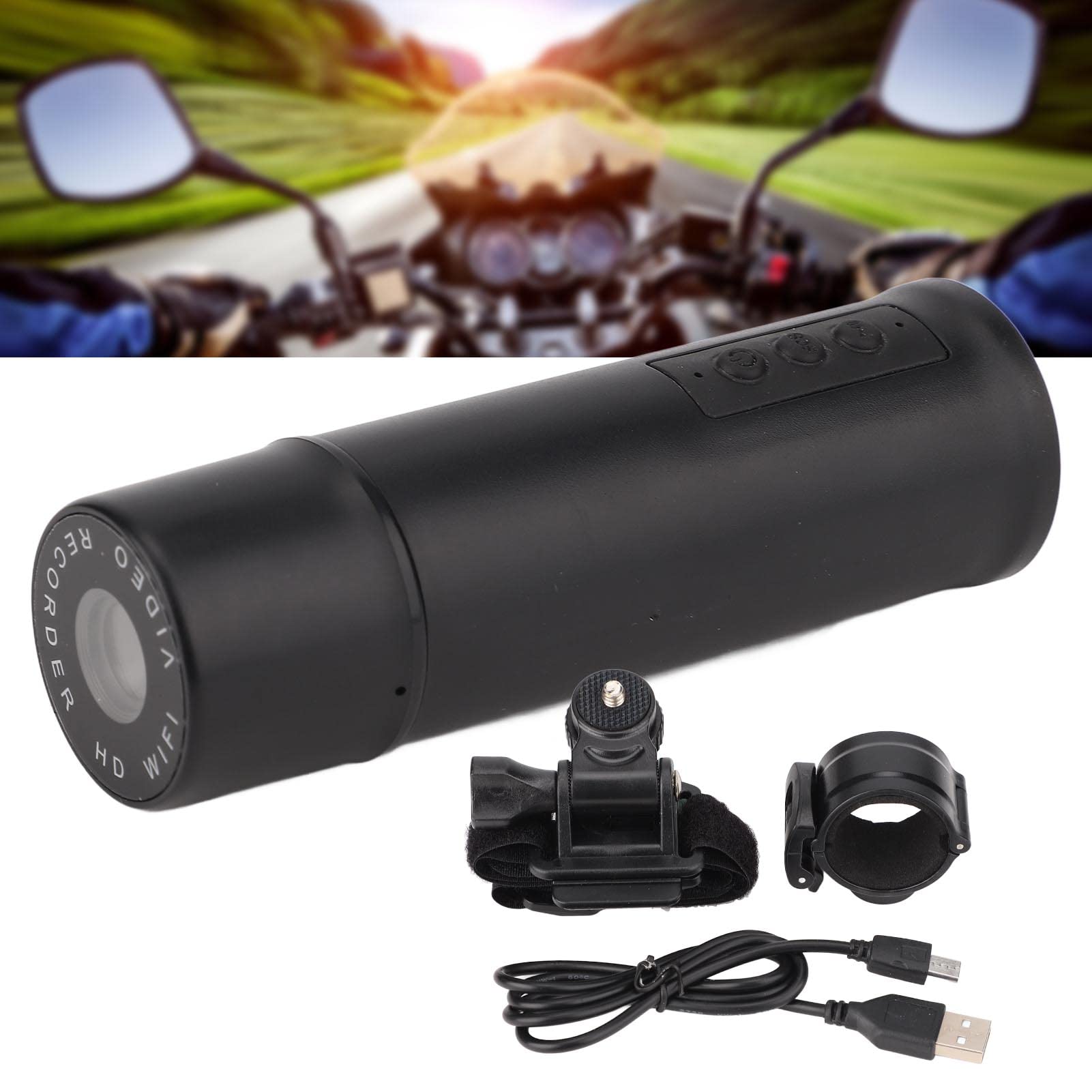 720P HD WiFi Motorcycle Helmet Camera - IP67 Waterproof Mini Action Camera for Biking, Sports & Adventure - Perfect for Vlogging, Trail Riding & Extreme Sports Recording