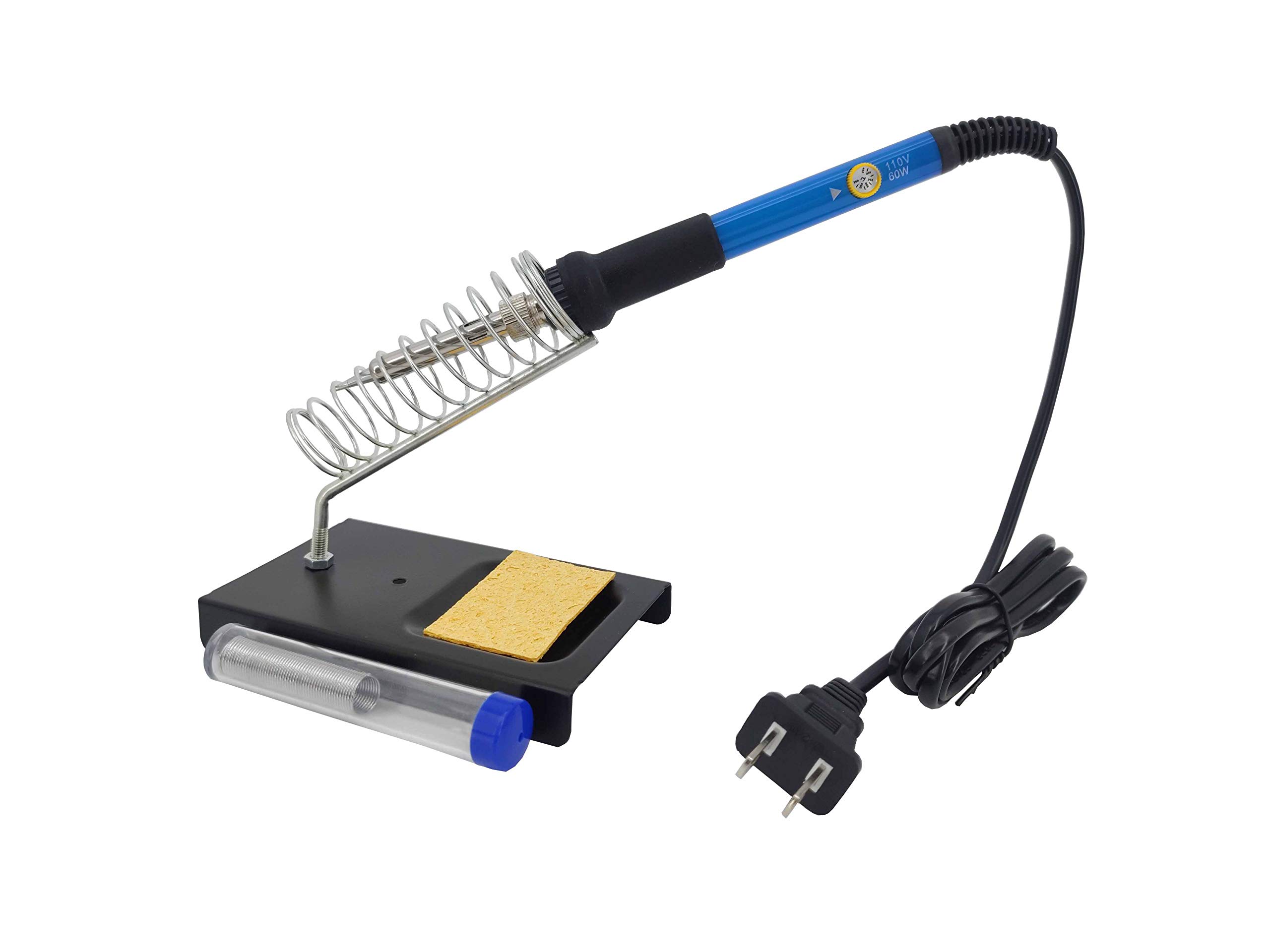 Anbes 60W Adjustable Temperature Soldering Iron Kit with 5 Tips, Desoldering Pump, Stand & Tweezers - Professional Electronics Repair Tool for DIY, Circuit Board, Jewelry Making & Home Projects