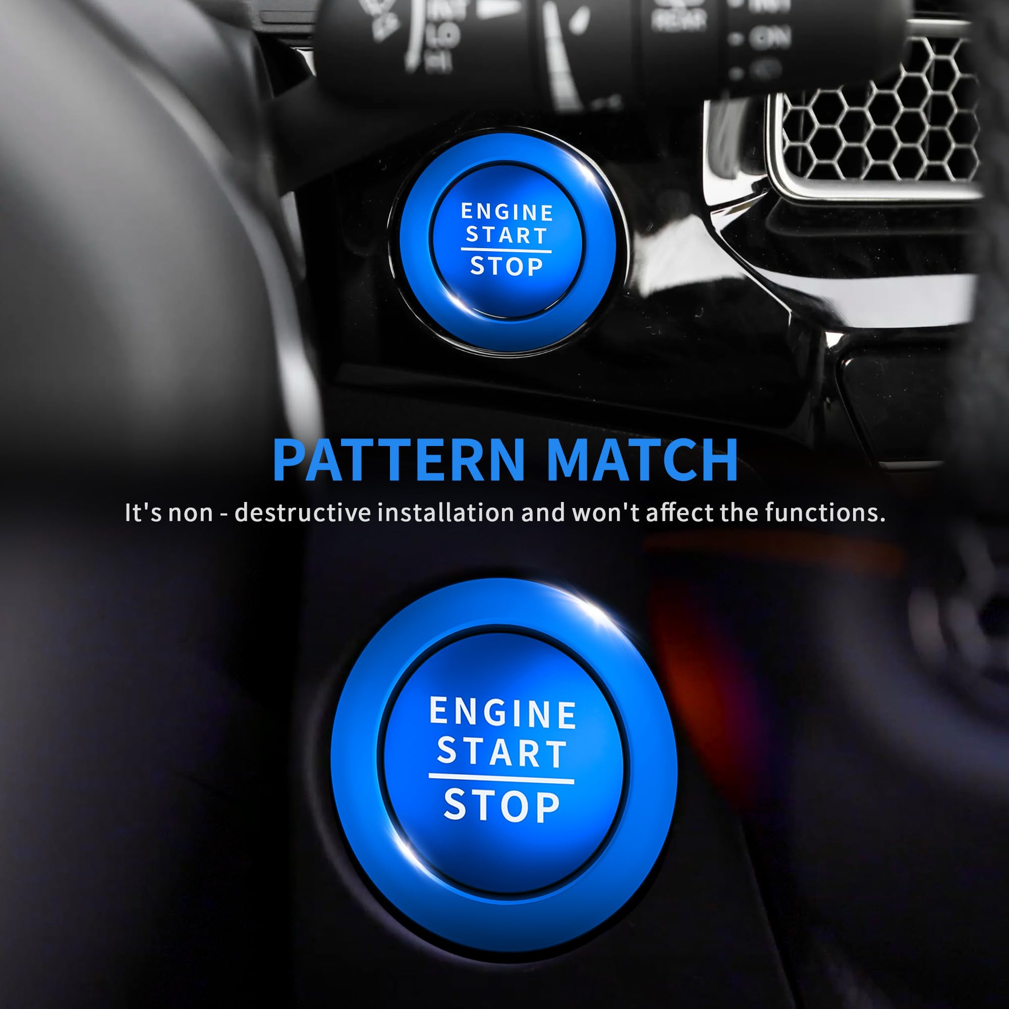 6pcs Car Interior Button Covers - AC Knob, Hazard Light & Push Start Protectors for 2022-2025 Honda Accord/HRV/CRV/Civic (11th Gen) - Blue Accessories to Prevent Scratches & Enhance Dashboard Style