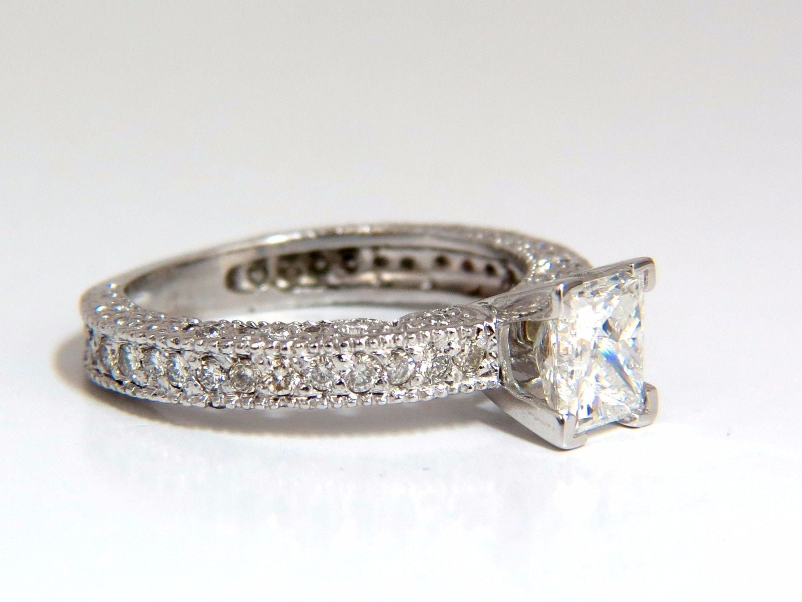 1.01ct Natural Princess Cut Diamond Ring in 14K Gold - Elegant Engagement & Wedding Ring for Women