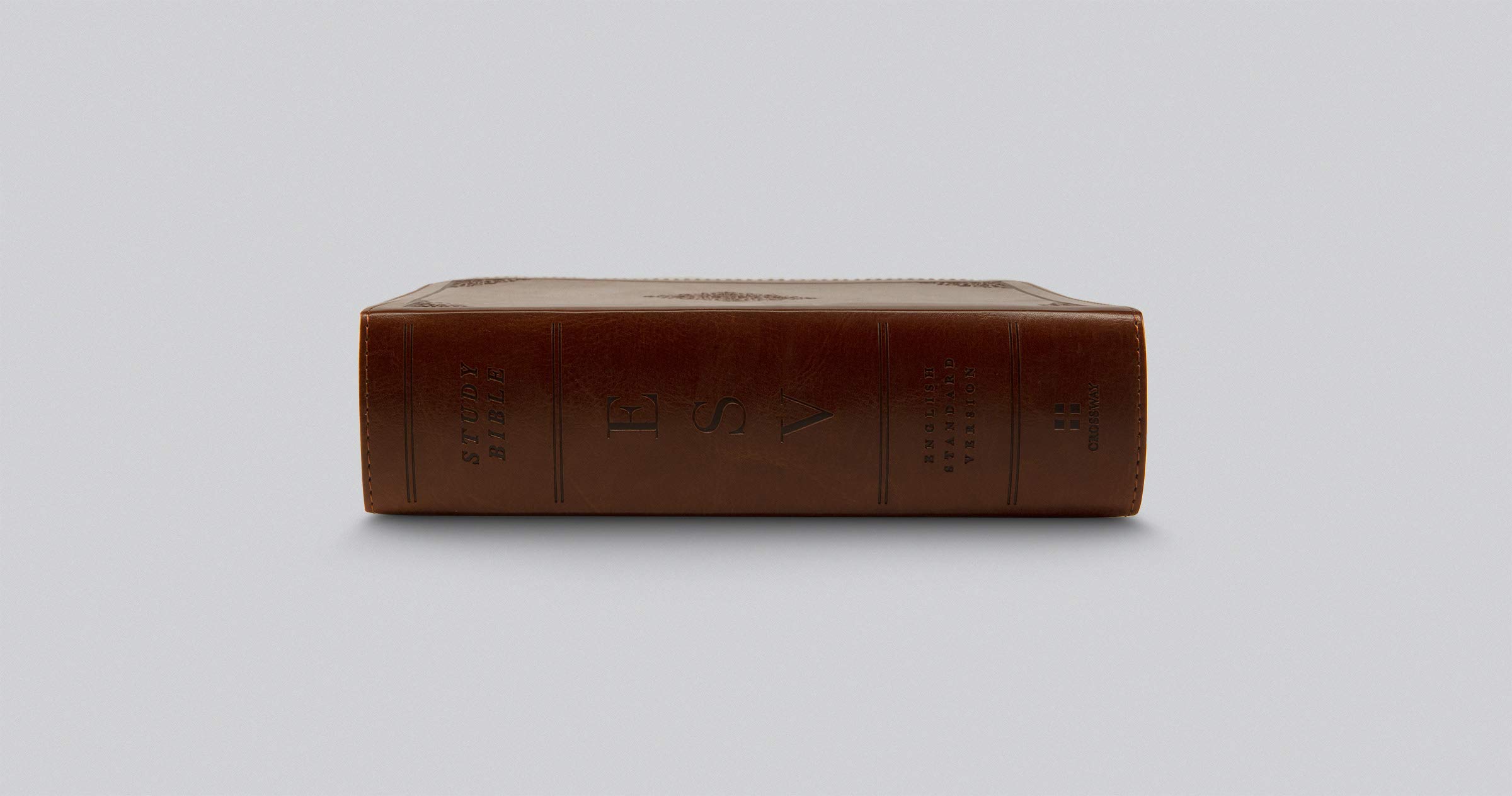 ESV Study Bible Personal Size - TruTone Leather Cover with Saddle Stitch & Ornamental Design | Compact Scripture Study for Daily Devotion, Church Use & Travel Bible