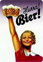 20 x 30 cm Vintage RV Beer Tin Sign - Hurray Cheers Metal Wall Decor for Man Cave, Bar & Pub | Retro Home & Outdoor Camping Decoration
