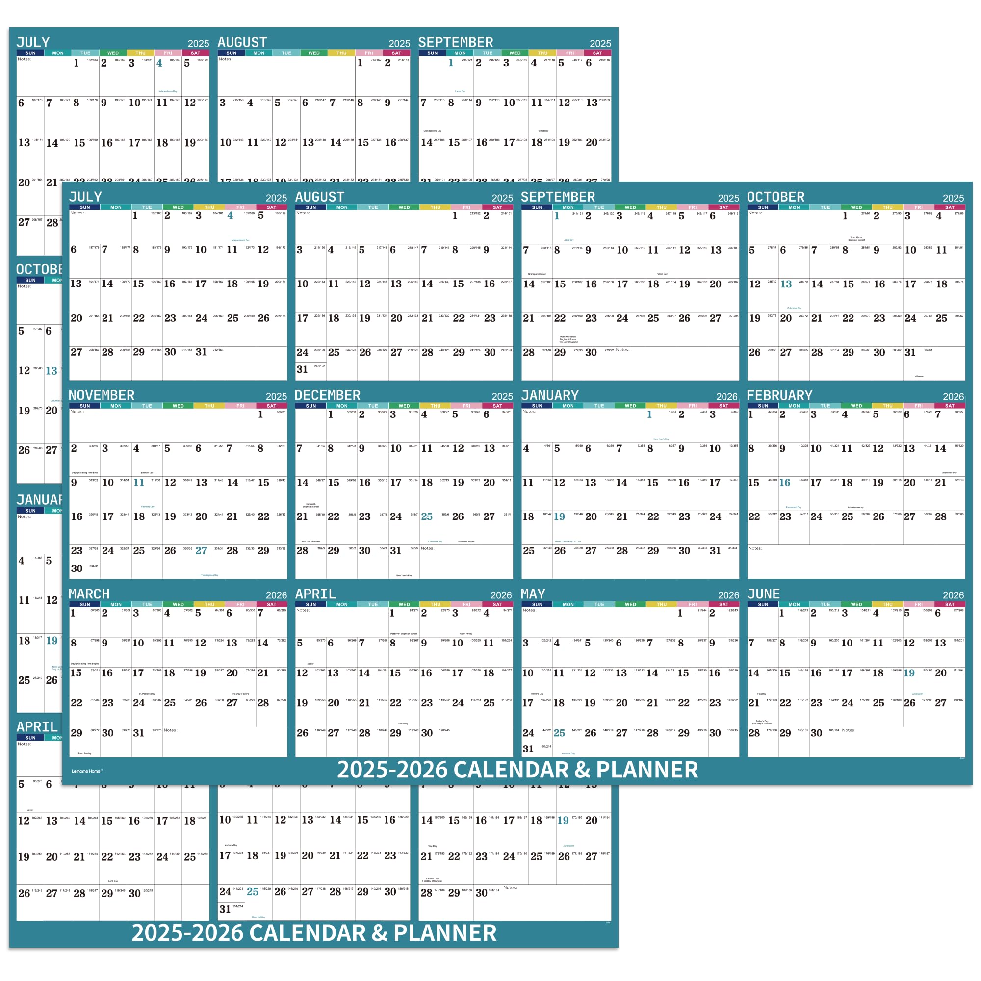 2025-2026 Dry Erase Wall Calendar - Large 48
