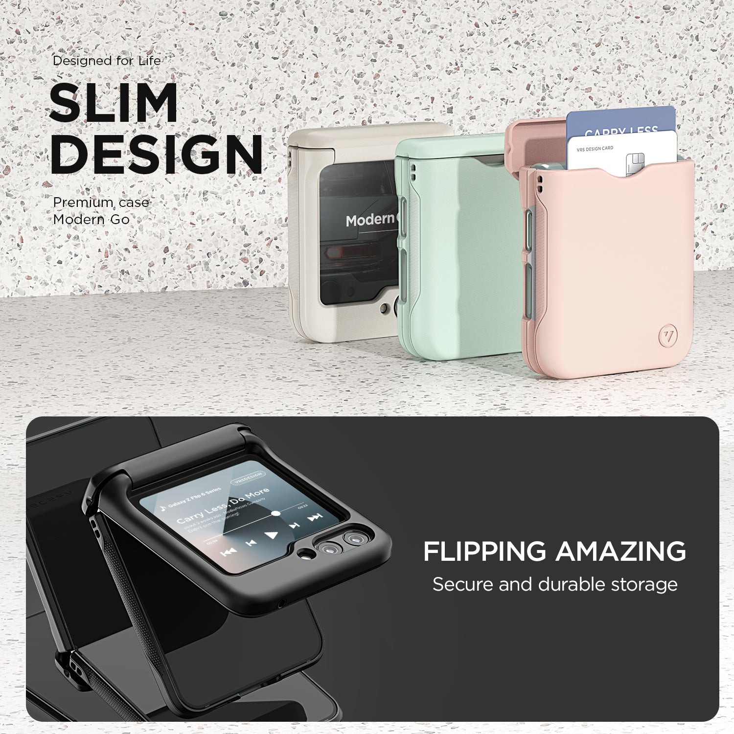 Samsung Galaxy Z Flip 6 Protective Case - Terra Guard Modern GO Slim Cover with Shockproof Design | Perfect for Everyday Use, Travel & Outdoor Activities