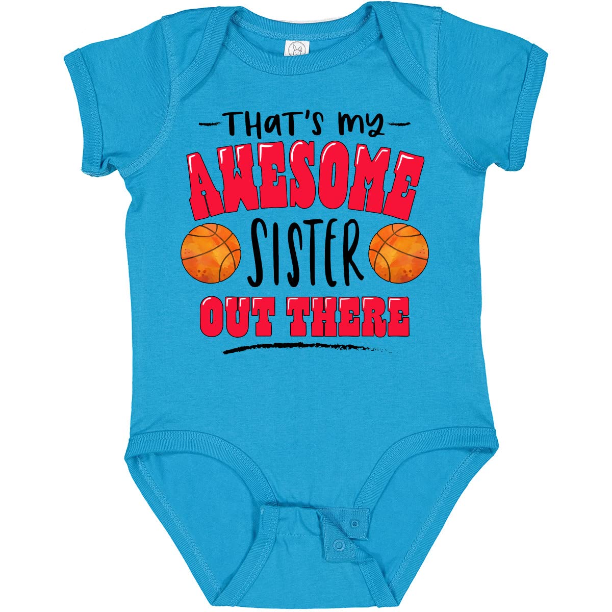 Inktastic Awesome Sister Basketball Baby Bodysuit - Perfect for Sports Fans