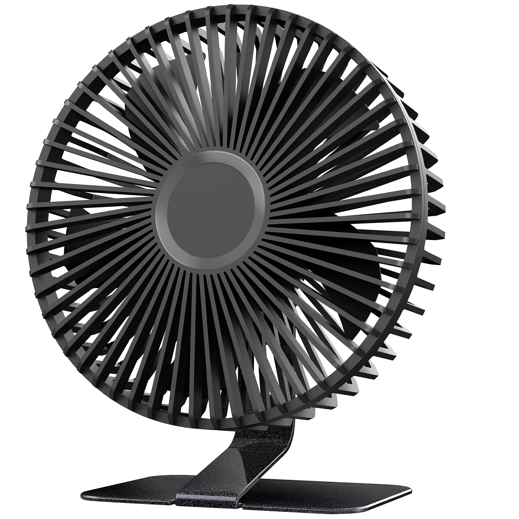 Xasla 6'' USB Desk Fan - 4 Speed Adjustable Small Office Fan with Ultra Quiet Operation, 90° Tilt, Strong Breeze & USB Power - Portable Table Fan for Home, Office, Dorm & Workspace (Ideal for Study, Bedroom & Computer Desk Cooling)