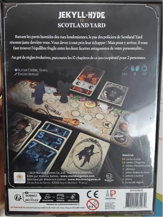 Blackrock Games Jekyll & Hyde Versus Scotland Yard - Cooperative Board Game for 2 Players Ages 10+ - Strategy Card Game with Fast-Paced Duel Gameplay - Perfect for Family Game Nights & Strategy Lovers