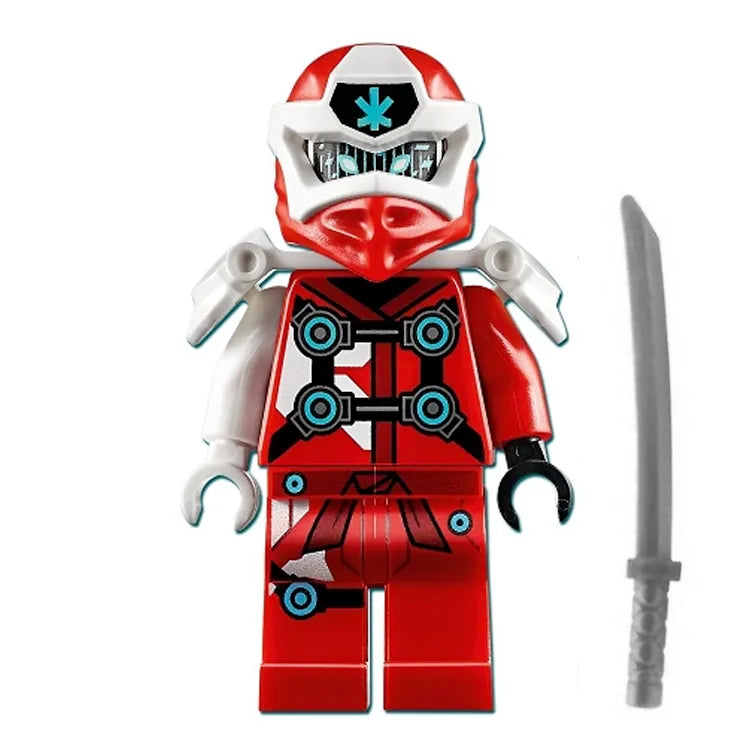 LEGO Ninjago Kai Minifigure with Shoulder Armor & Scabbard - Authentic Digi Kai Collectible Toy for Kids & Fans - Perfect for Play, Display & Ninjago Themed Collections
