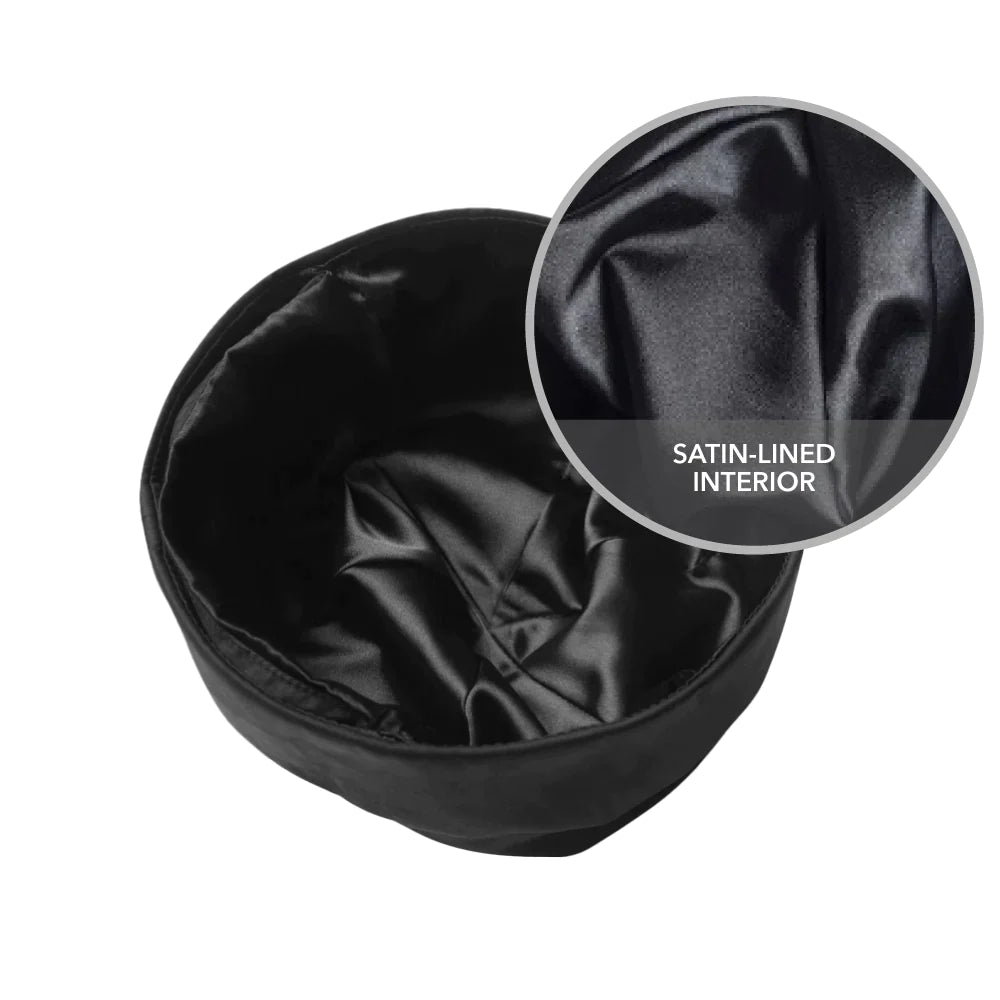 Hairbrella Unisex Satin Lined Sleep Cap Bundle (2 Pack) - Soft Protective Bonnet for Curly, Natural & Afro Hair - Perfect for Nighttime & Travel