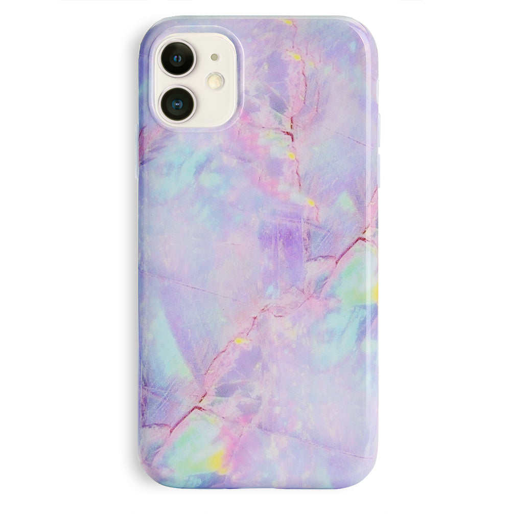 Cotton Candy Marble iPhone Case - Trendy Protective Cover for iPhone 13/14/15 - Soft Matte Finish & Shockproof Design - Perfect for Everyday Use, Travel & Gift Giving