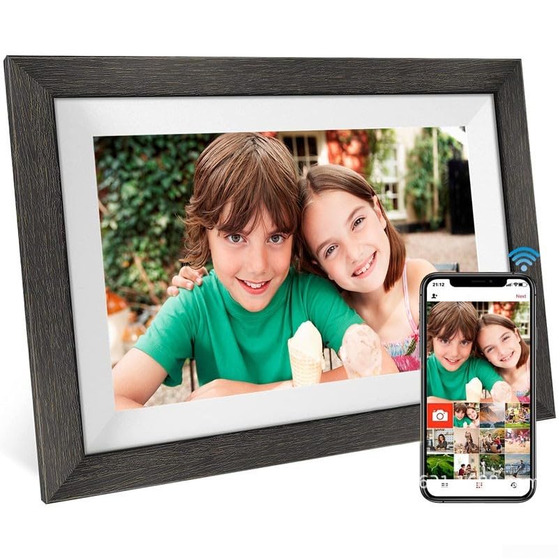 10.1 Inch WiFi Digital Photo Frame - 32GB Memory Smart Display for Home & Office - Share Photos Remotely via App, Perfect for Family Memories & Digital Decor