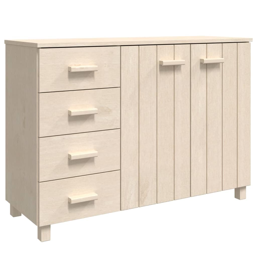 vidaXL Solid Wood Pine Sideboard - Bar Buffet Cabinet with Drawers for Kitchen, Dining Room & Living Room | HAMAR Honey Brown Finish | Perfect for Home Storage & Entertaining Guests