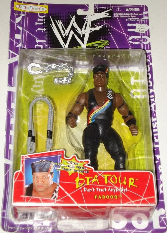 1999 WWF Jakks Pacific DTA Tour Series 1 Farooq Action Figure - Exclusive Collectible Wrestling Toy for Fans & Display