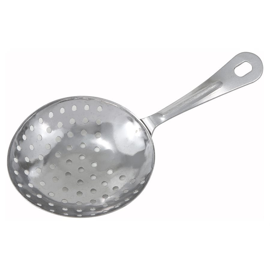 Winco Julep Strainer - Premium Stainless Steel Cocktail Strainer, 6 Inch Bar Tool for Mixing Drinks, Perfect for Bartenders & Home Bars - Use for Mojitos, Mint Juleps & Cocktail Making