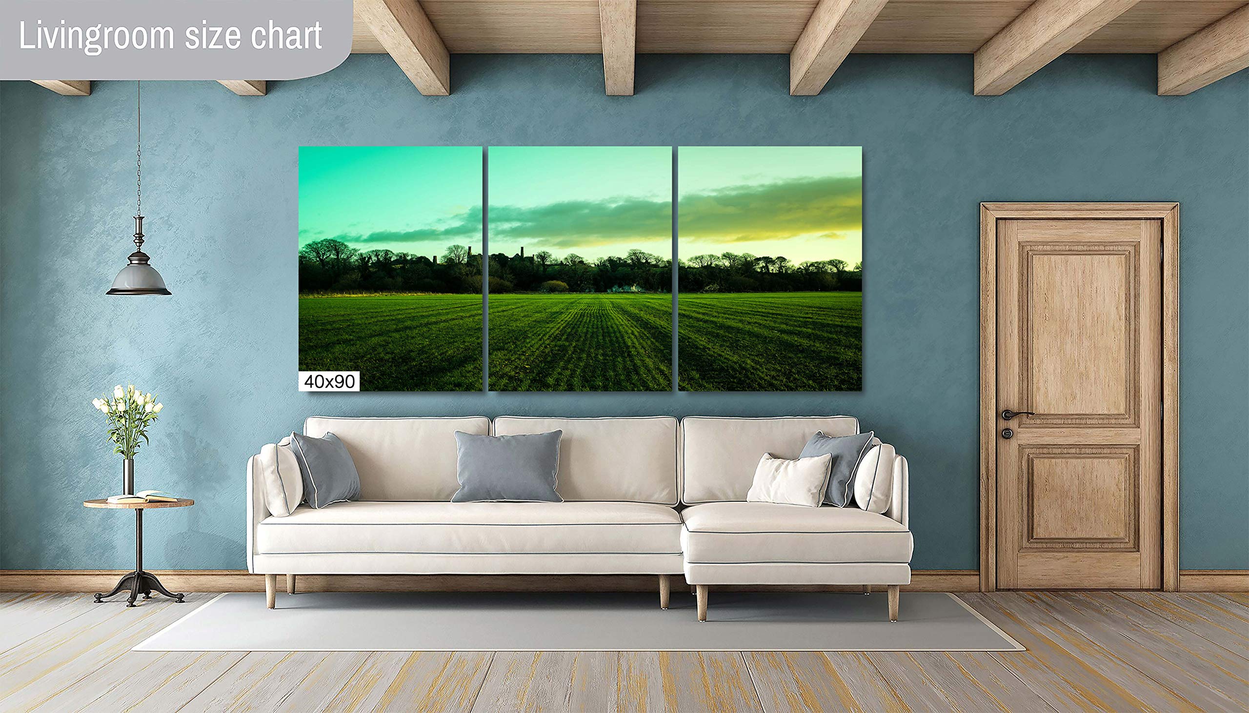 Irish Fields County Cork Ireland Canvas Print - Metal Art Cityscape Landmark Wall Decor for Bedroom & Living Room | Perfect for Home, Office & Gift Giving