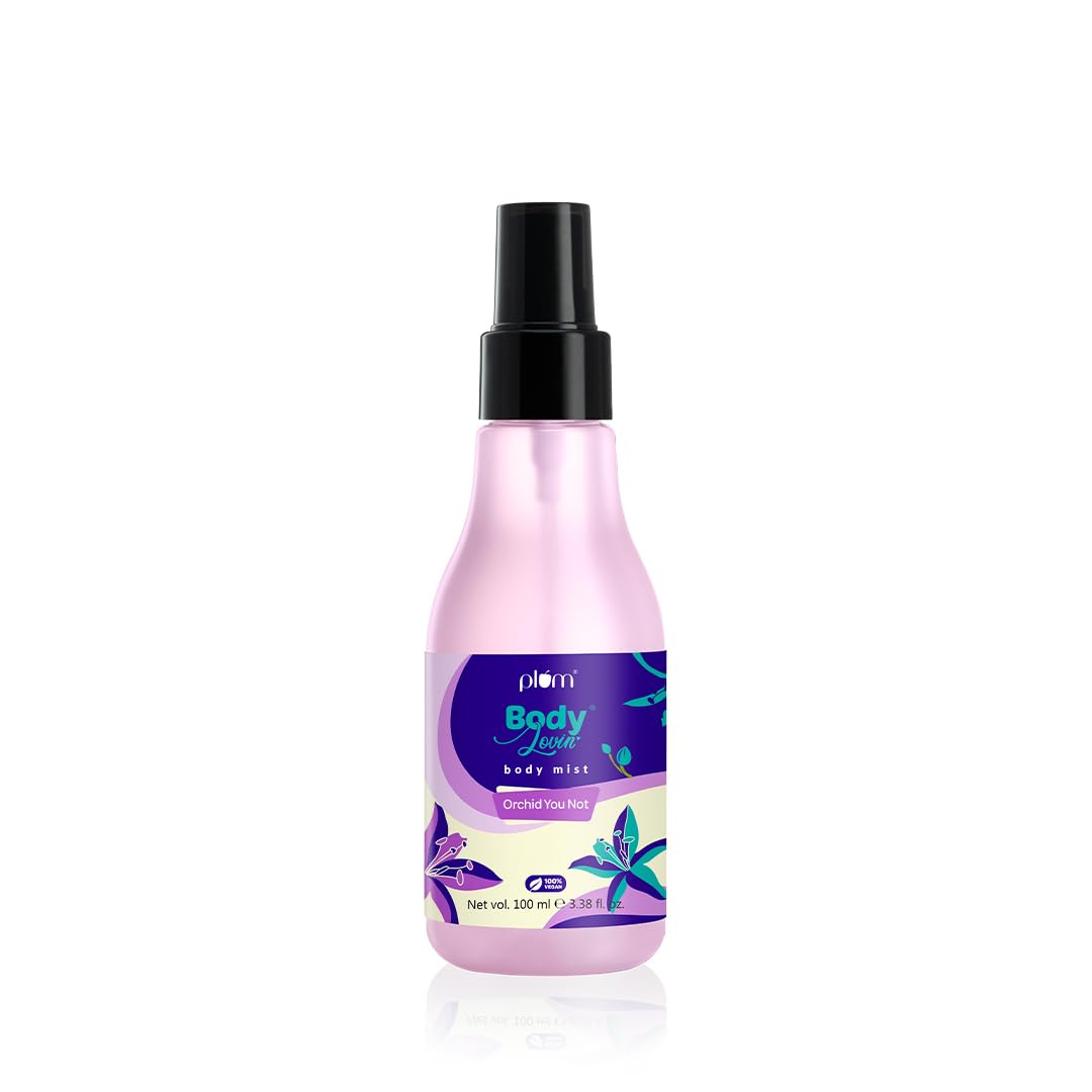 Plum BodyLovin' Orchid-You-Not Body Mist for Women - Long Lasting Floral Perfume with Red Apple, Freesia & Musk Notes | Travel-Friendly 100ml Body Spray | Perfect for Daily Use, Office, Date Night & Gift Giving