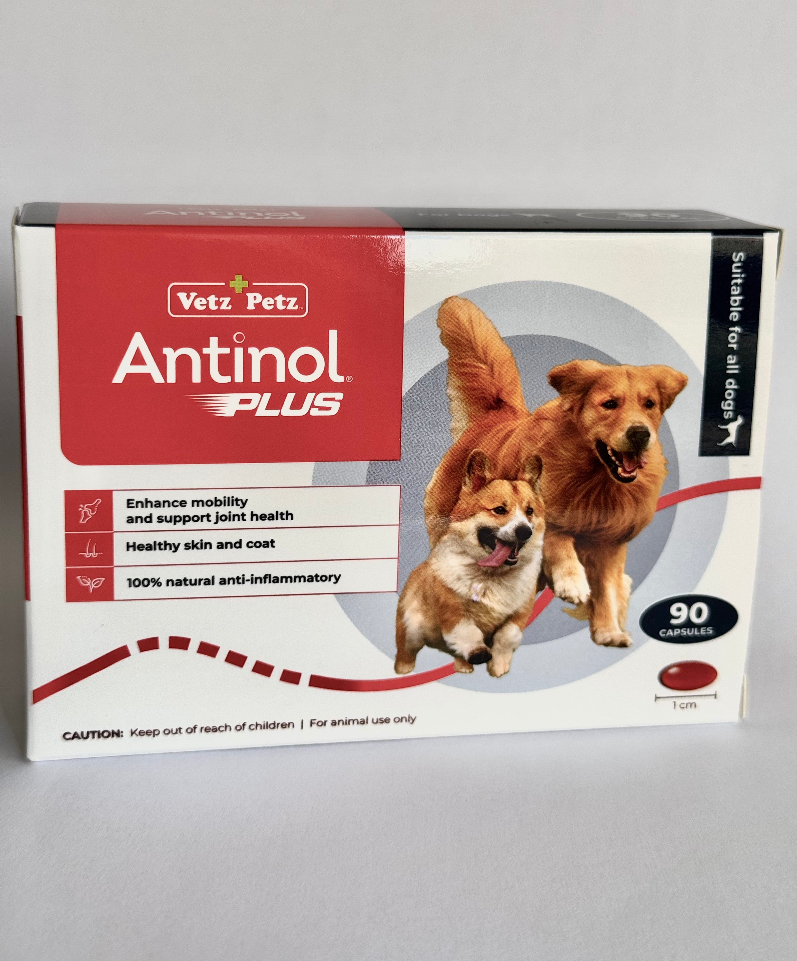 Antinol Plus for Dogs - 90 Capsules (Pack of 2) | Joint Support Supplement for Large & Small Dogs | Helps with Mobility & Arthritis Pain Relief | Perfect for Active & Senior Dogs