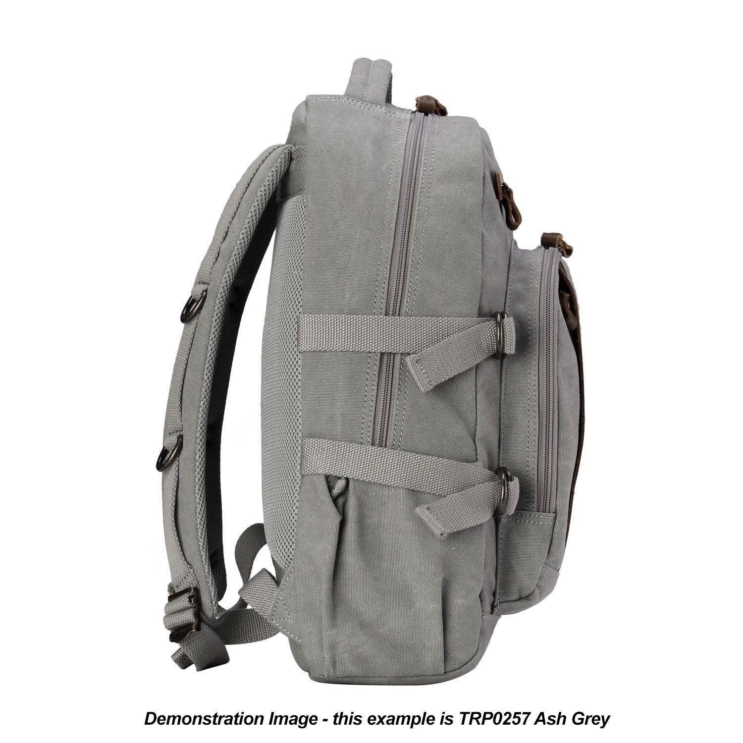 TRP0257 Troop London Classic Canvas Laptop Backpack - Large 15.6 Inch Waterproof Travel Backpack for Men & Women - Perfect for Work, School, College & Business Trips