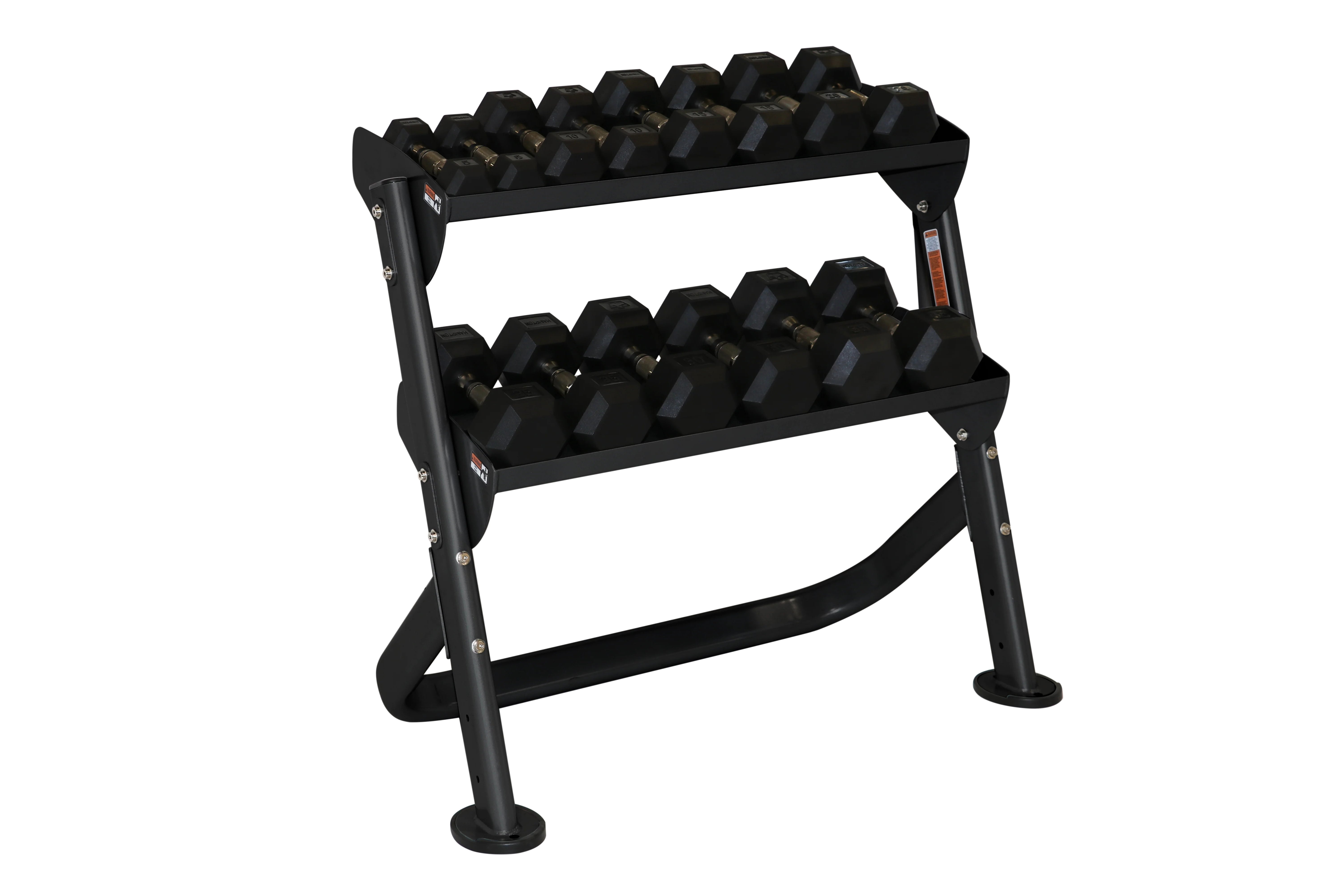 Hoist 36 2-Tier Dumbbell Rack with Optional 3rd Tier (HF 5461 OPT 36) - Heavy Duty Gym Equipment for Home & Commercial Workout Spaces