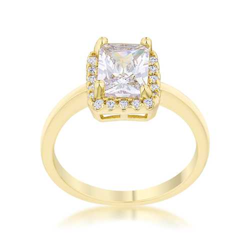 2ct CZ 14k Gold Classic Engagement Ring for Women - Elegant Wedding Band, Anniversary Gift, Promise Ring for Her