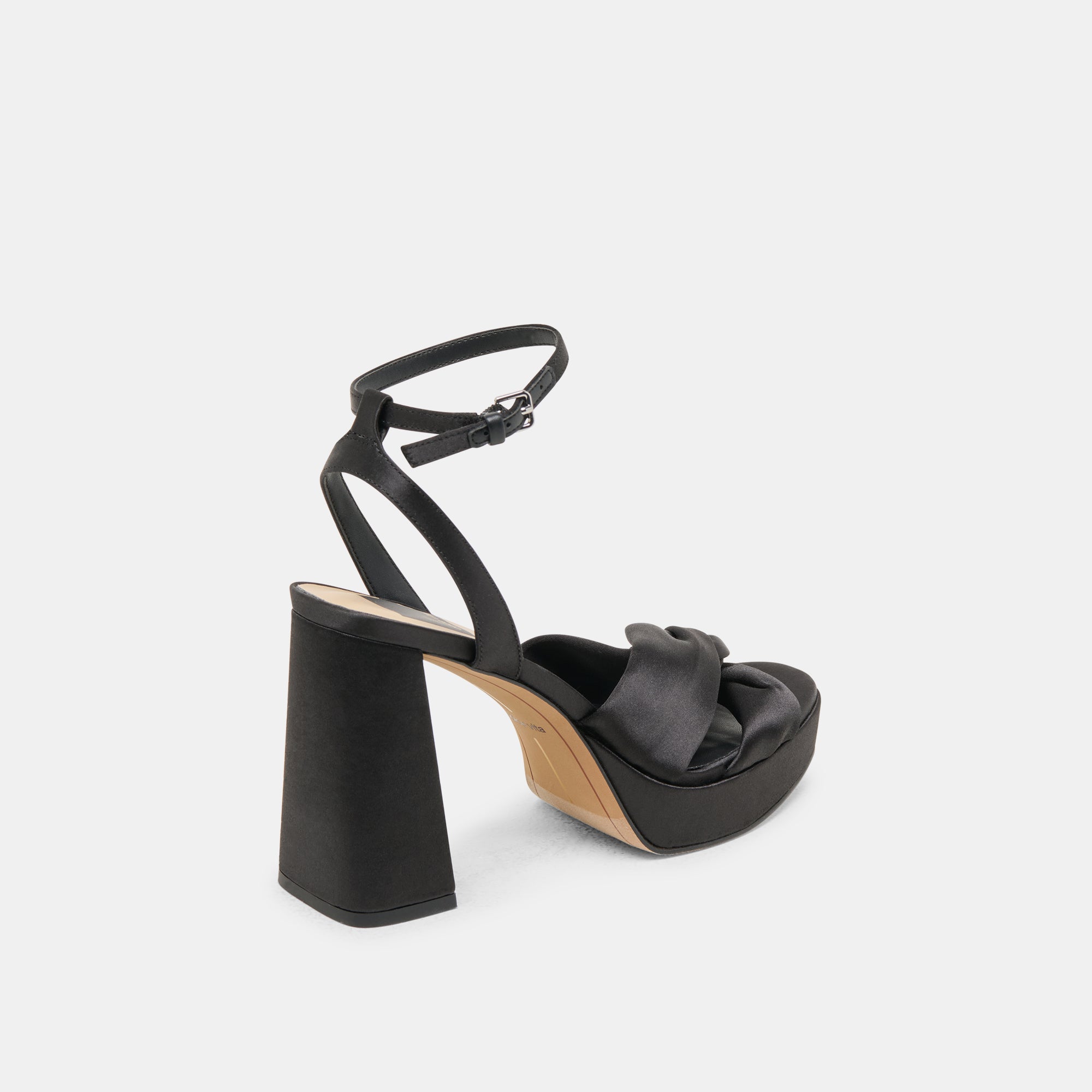 PARLO Heels - Onyx Satin High Heels for Women | Elegant Evening & Party Shoes | Perfect for Weddings, Prom, and Special Occasions
