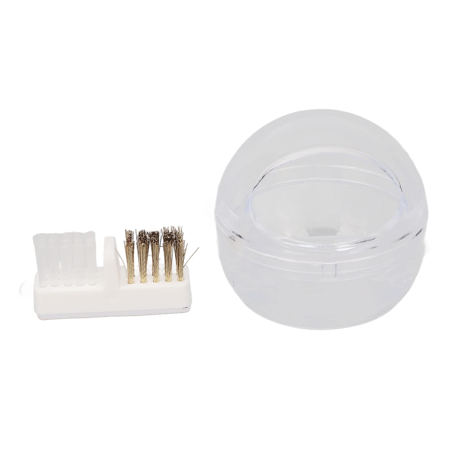 EXCLUZO Nail Tips Cleaning Box - Transparent Brush Organizer for Home & Salon Use