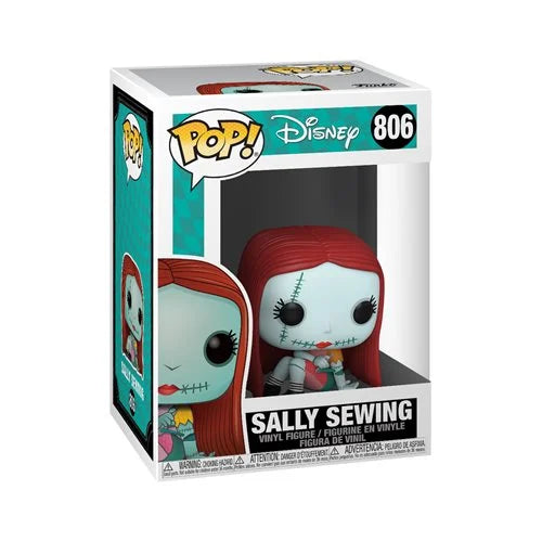 Disney The Nightmare Before Christmas Sally Sewing Pop! Vinyl Figure #806 - Collectible Toy for Halloween & Christmas Decor, Gift for Movie Fans